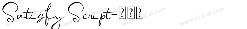 Satisfy Script字体转换